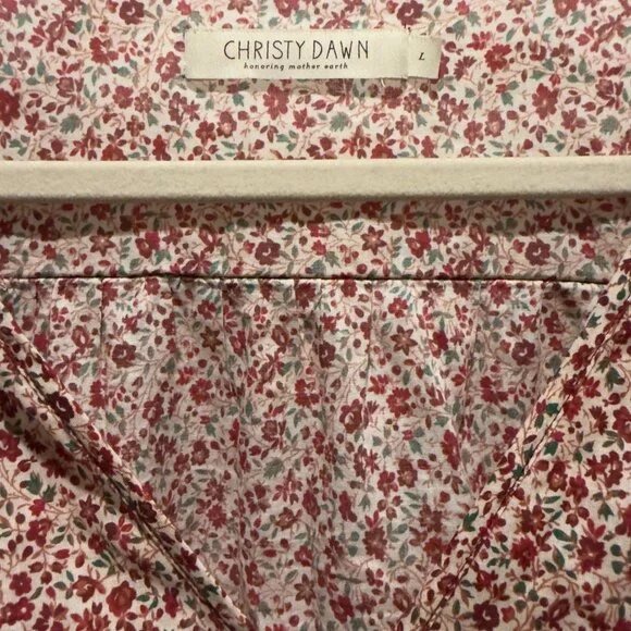Christy Dawn Simple Dawn in Maroon Calico L - Picture 2 of 5